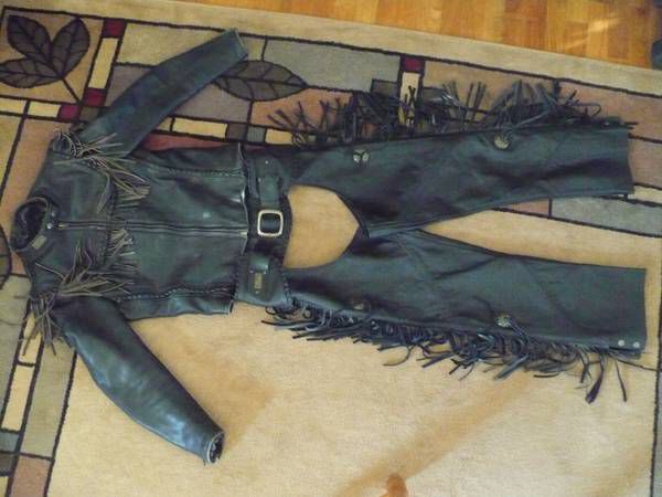 Willie G. Harley Davidson Leather Chaps &amp; Jacket Womans