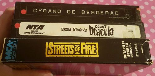 3 Beta Videos Cyrano, Dracula, Streets of Fire