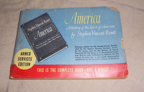 America Stephen VIncent Benet Armed Services Edition 1944 WWII
