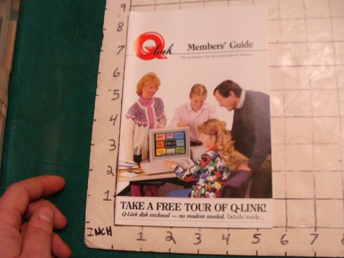 vintage video game item: Q-link members guide for Commodore, 18pages