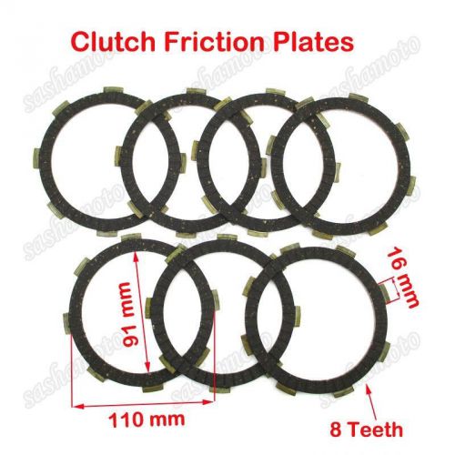 Clutch Friction Plates YX ZS Lifan CG CB 200cc 250cc Engine Dirt Motor Bike ATV