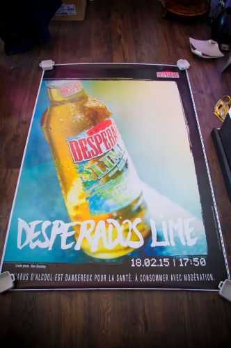 Beer desperados 17h50 by ben stockley 4x6 ft d/s original drinking advertising