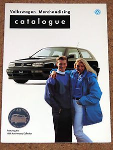 1993 VW 40th Anniversary Branded Merchandise Brochure inc Beetle, Golf GTI VR6