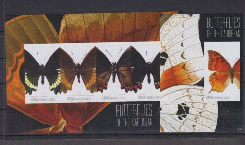 P40. canouan - st.vincent - mnh - nature - butterflies - imperf - 2011