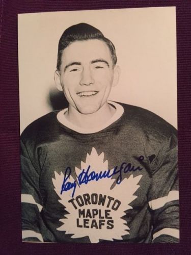 Ray hannigan leafs autographed signed photo
