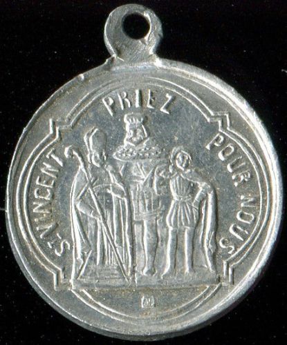 Old aluminum  medal of st vincent