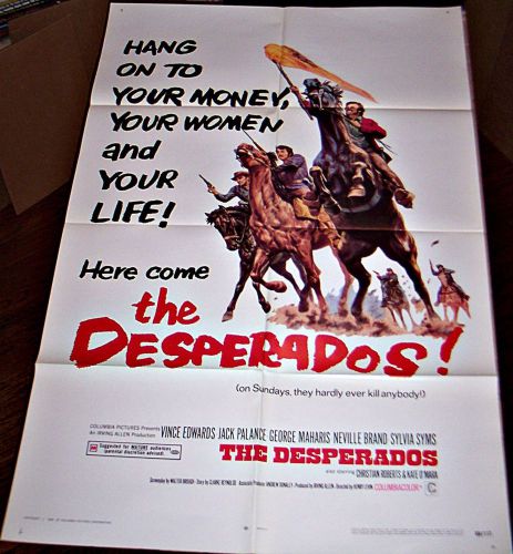 The desperados (1969) jack palance western orig 27x41 1-sheet poster
