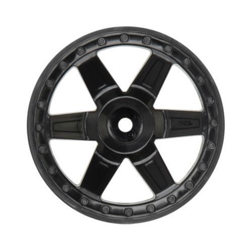 Pro-line racing 2729-03 desperado 2.8&#034; (traxxas style bead) black wheels