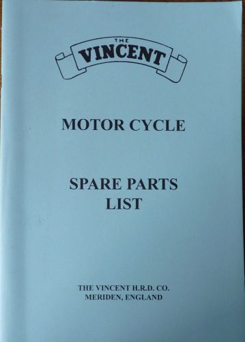 Vincent series b and c spare parts list