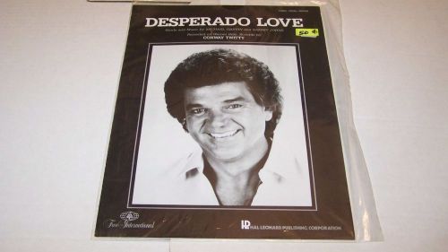 (1984) DESPERADO LOVE by CONWAY TWITTY vintage sheet music