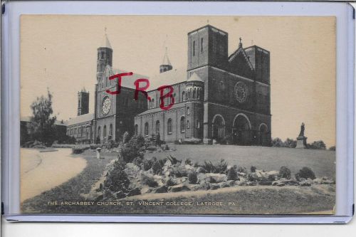 B&amp;W VIEW THE ARCHABBEY CHURCH~ST. VINCENT COLLEGE,LATROBE,PA