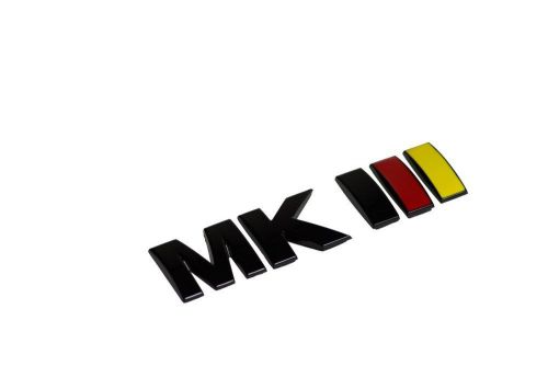 VW Golf Jetta Vento MK3 Rear Trunk Badge emblem MKIII BLACK GERMAN FLAG COLORS