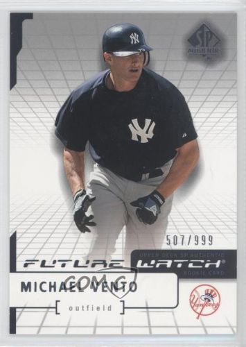 2004 SP Authentic #188 Mike Vento /999 New York Yankees Rookie Baseball Card 0c6