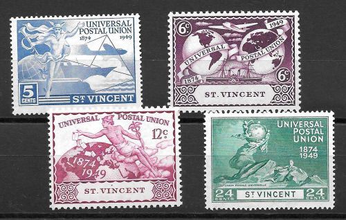 ST VINCENT : 1949 &#034;UPU&#034; set of 4 stamps - MNH