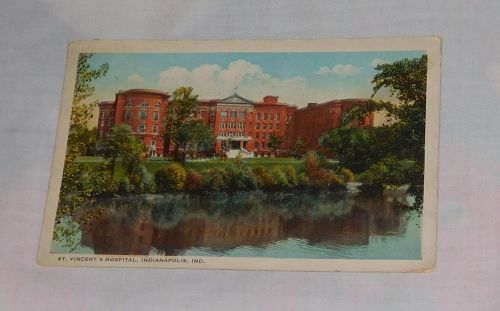 vintage St Vincent&#039;s Hospital Indianapolis Indiana postcard