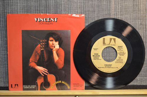 Don McLean - &#034;Vincent&#034; &amp; &#034;Castle In The Air&#034; 1971 original hit disc &amp; PS...VG+