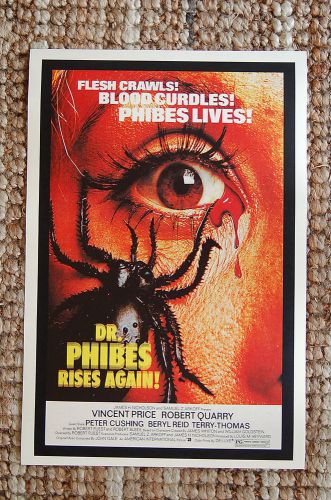 Dr. phibes rises again lobby card movie poster vincent price