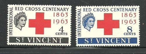 Album Treasures St Vincent Scott # 202-203 Red Cross Mint NH