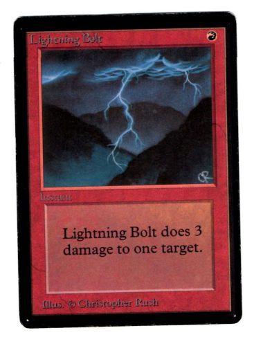 MTG Magic - 1x Lightning Bolt - Beta - SP