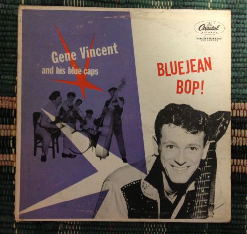 Gene vincent blue jean bop original promo lp t764 black label sample album rare