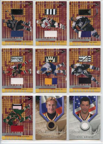 Itg final vault 2001-02 be a player game used stick &amp; jersey vincent lecavalier