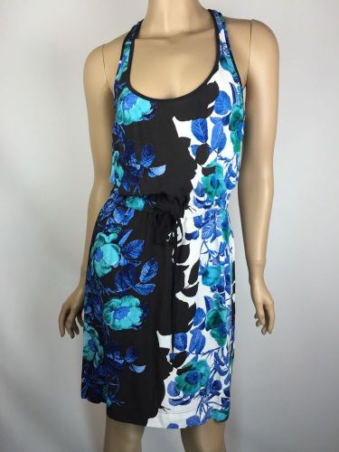 Twelfth Street Cynthia Vincent New Racerback Tie Dress NWT $295 Sz S Blue Floral