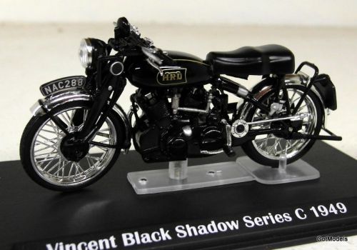 Partworks 1/24 scale vincent black shadow 1949 diecast model motorbike + case