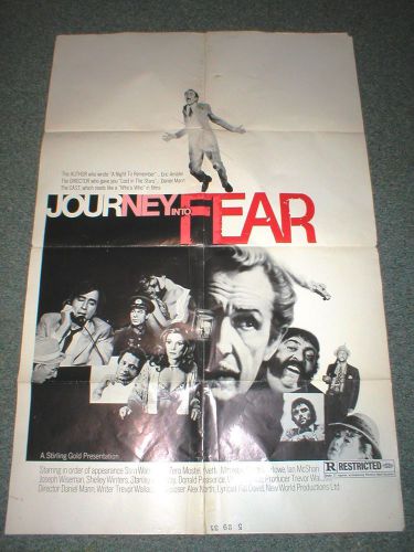 1975~Orig 27x41 Movie Poster~JOURNEY INTO FEAR~Vincent Price~Fairly Good Cond