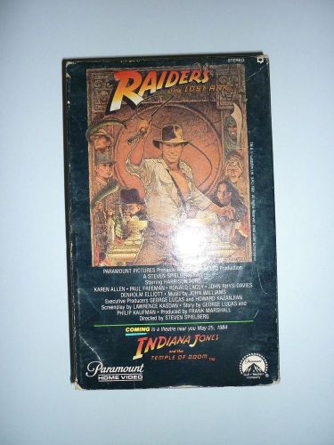 Raiders of the lost ark indiana jones beta betamax tape