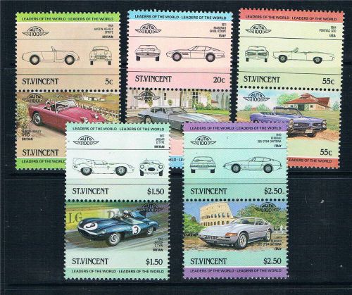 St vincent 1984 automobiles sg 820/9 mnh