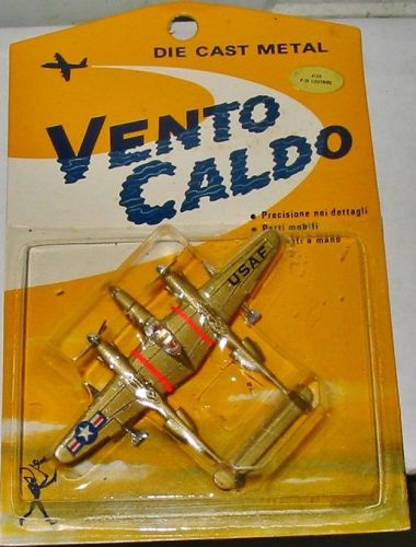 Vintage 70&#039;s Italian Zylmex Vento Caldo P-38 Lightning A109 MOC
