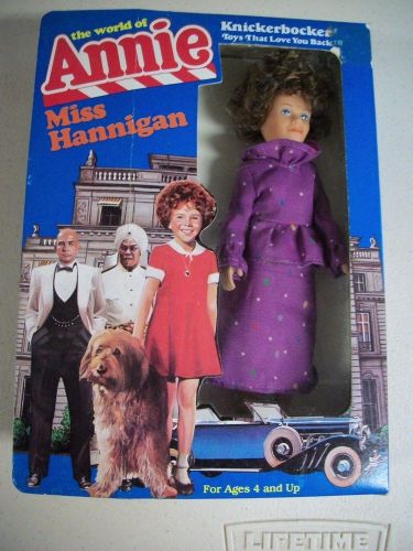 1982 6&#034; Knickerbocker The World of Annie MIB Miss Hannigan
