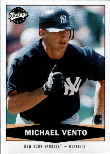 2004 Upper Deck Vintage Mike Vento Rookie Card #476 - New York Yankees