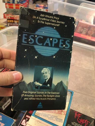 Escapes VHS rare NOT ON DVD horror Vincent Prince hosted anthology slasher prism