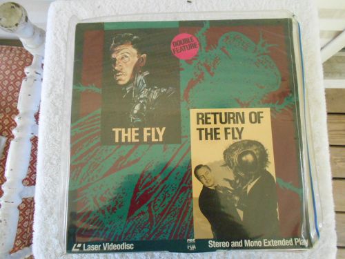 12 INCH LASERDISK, THE FLY, RETURN OF THE FLY, VINCENT PRICE, 2 DISK SET