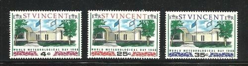 Album Treasures St Vincent Scott # 256-258 Meteorological Institute Mint NH