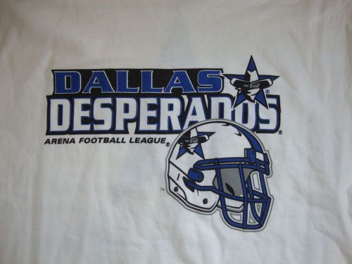Dallas Desperados Arena Football League White Athletic T Shirt Men&#039;s Size L