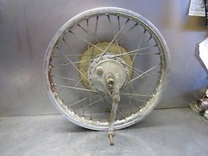 Hodaka 1976 100cc Ace Wombat Rear Wheel w/ Sprocket &amp; Brake Hub, Axle 1970 - 76