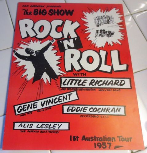 57 rockabilly australia repro program gene vincent eddie cochran little richard