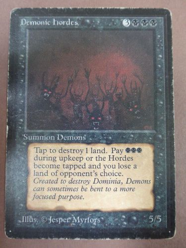 Beta Demonic Hordes rare magic the gathering card mtg magicmisprints