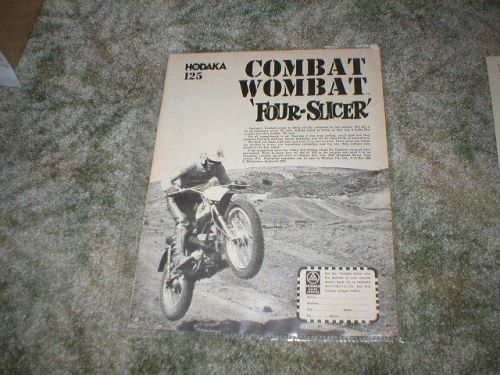 1974 HODAKA 125 COMBAT WOMBAT &#039;Four - Slicer&#039; Motorcycle Ad