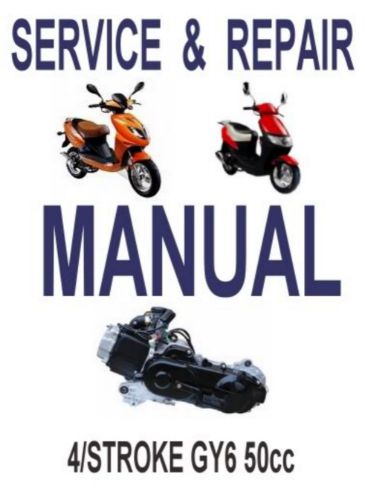 Chinese Scooter 50cc GY6 Service Repair Shop Manual on CD Strada Vento QMB139