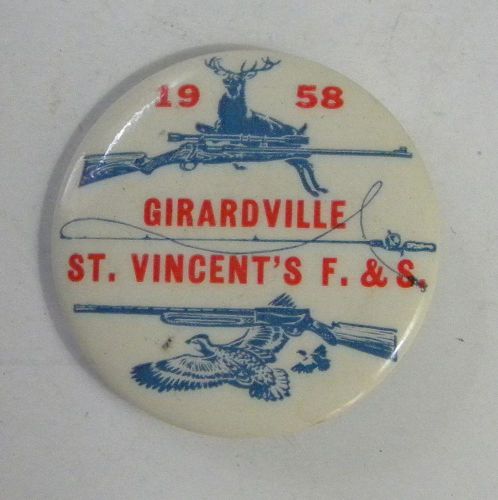 1958 Girardville St. Vincent&#039;s F &amp; S Club Pin