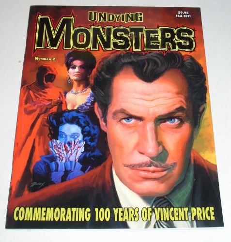 UNDYING MONSTERS #2 MAGAZINE HORROR FANZINE 100 YEARS OF VINCENT PRICE