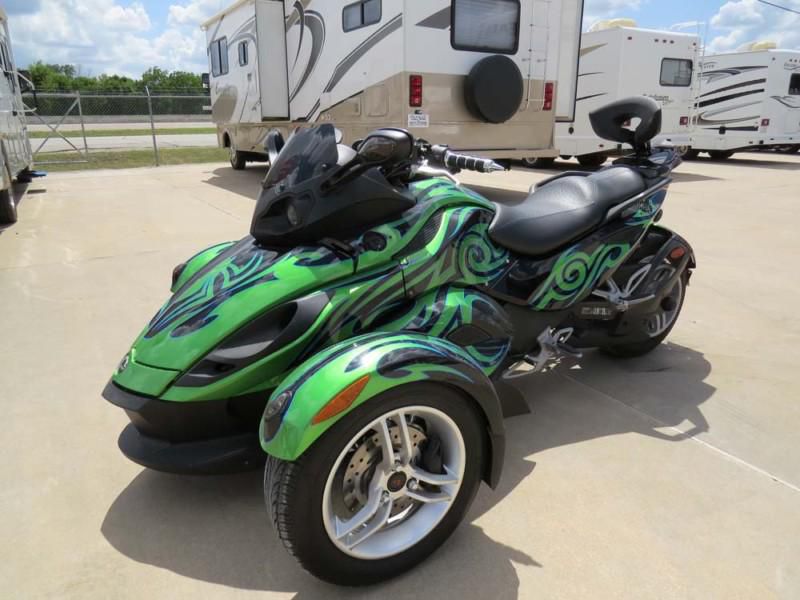 2008 CAN-AM SPYDER GS ROADSTER SE5 CUSTOM FLAME PAINT STEREO TWO BROS EXHAUST