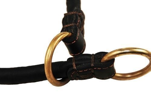Leather Rope Choke Dog Collar Desperado By &#034;Dean &amp; Tyler&#034; D&amp;T Brown or Black