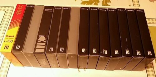 Lot 14 PRERECORDED BETAMAX Tapes Original but SOLD AS BLANKS Sony L-750 Beta HG