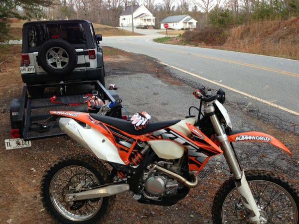 2013 ktm 450 xcw , 34.5 hours , street title