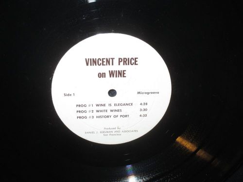 Vincent Price on Wines LP