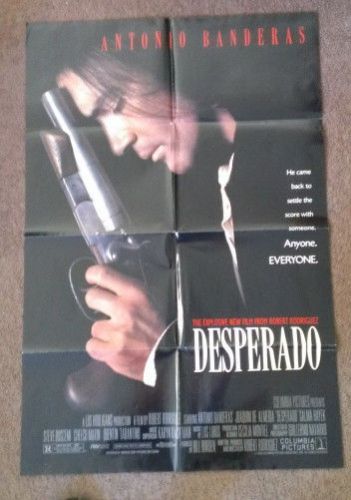 DESPERADO 1995 Authentic folded Movie Poster 1-sheet Antonio Banderas
